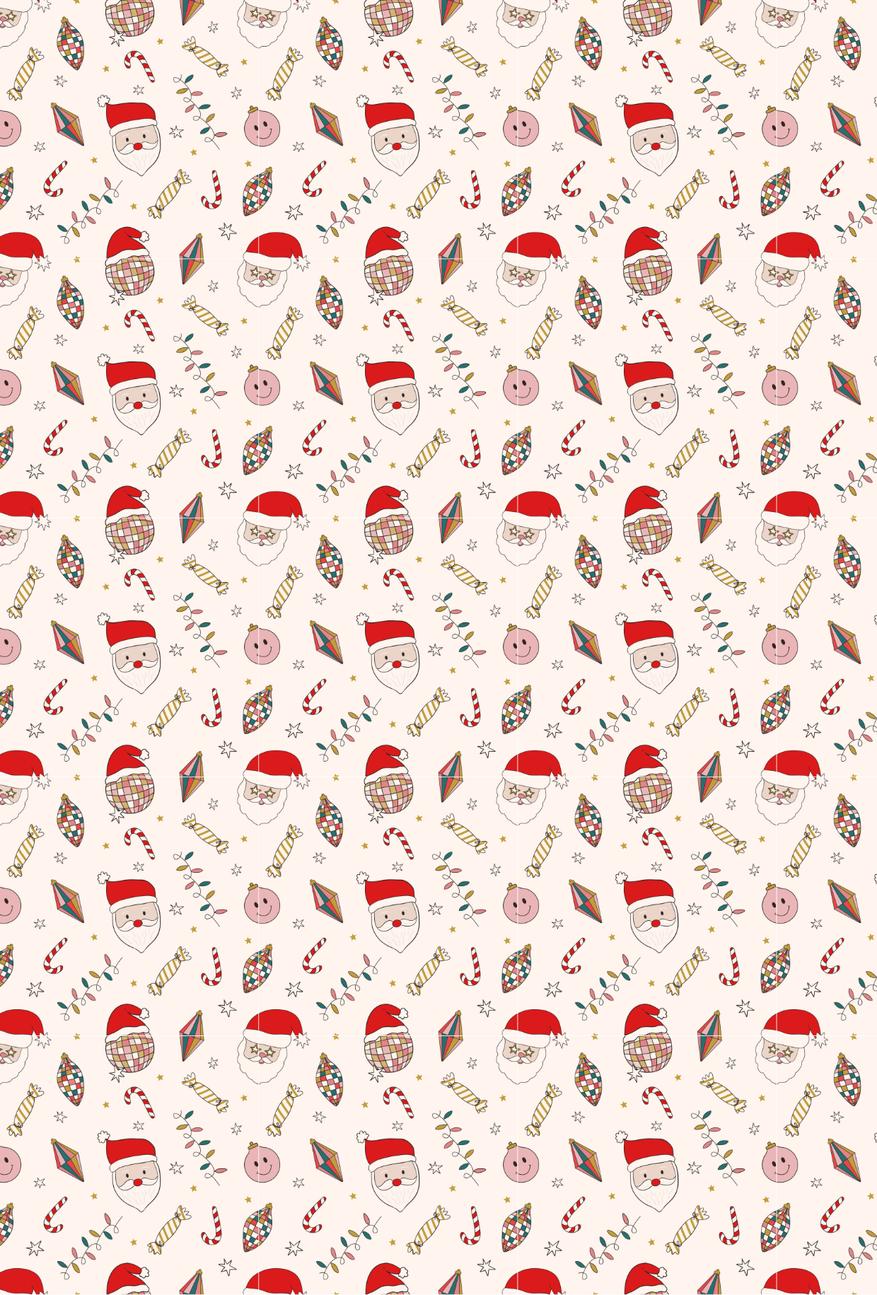 CHRISTMAS DISCO SANTA TAPE PAD - TILLY'S TUBES