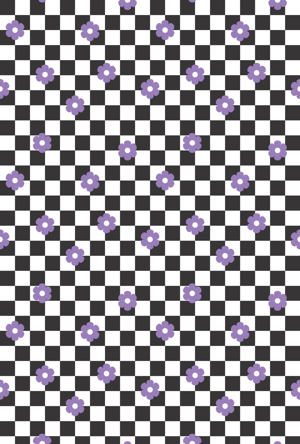 Checked With Purple Flowers - TILLY'S TUBES