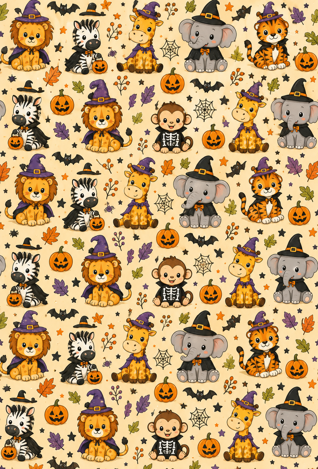 HALLOWEEN SAFARI ANIMALS TAPE | PAD | PORT COVER