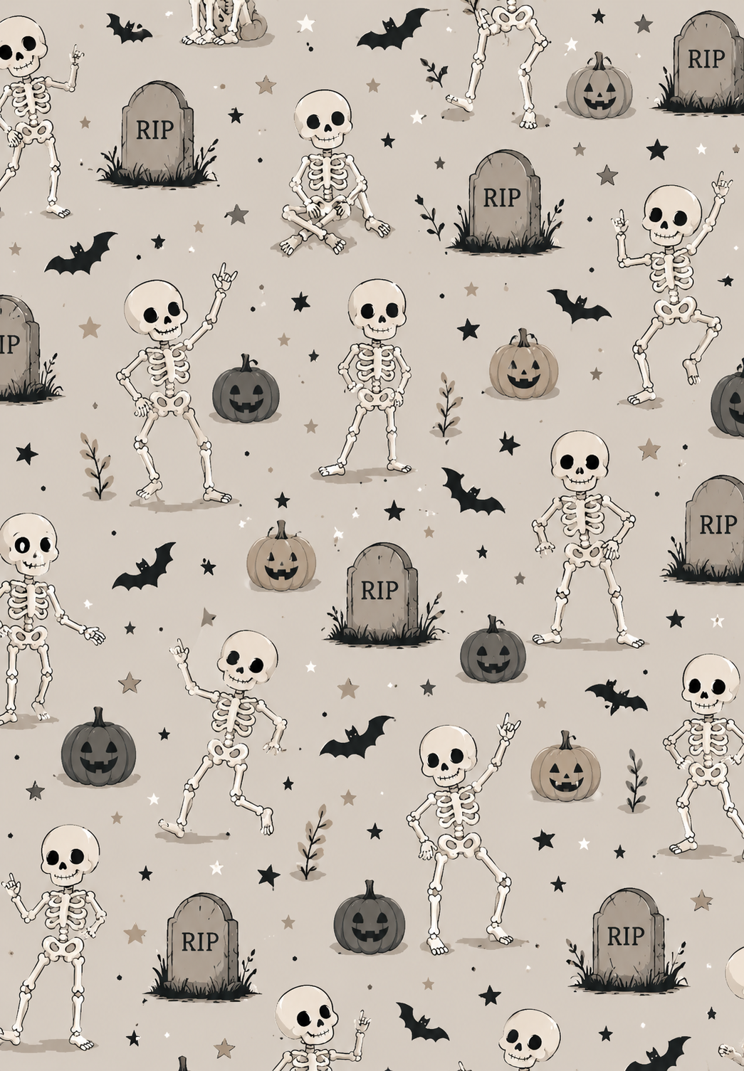HALLOWEEN SKELETONS AND TOMBSTONES TAPE | PAD | PORT COVER