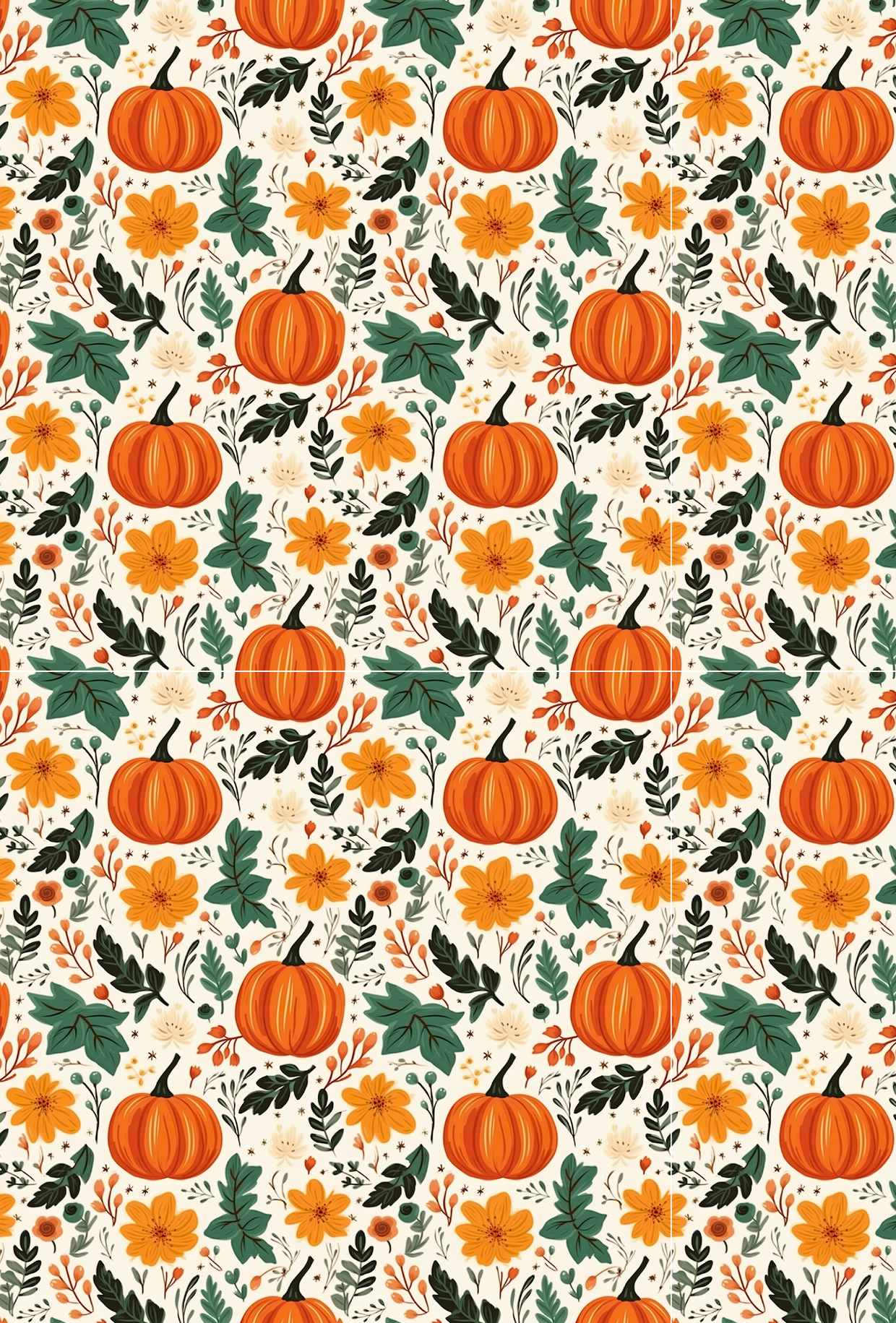 Autumn Pumpkins and Leaves - TILLY'S TUBES