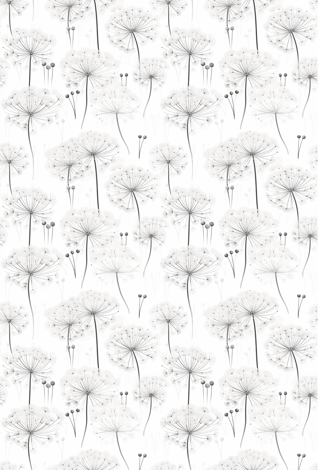 Black and White Dandelion - TILLY'S TUBES
