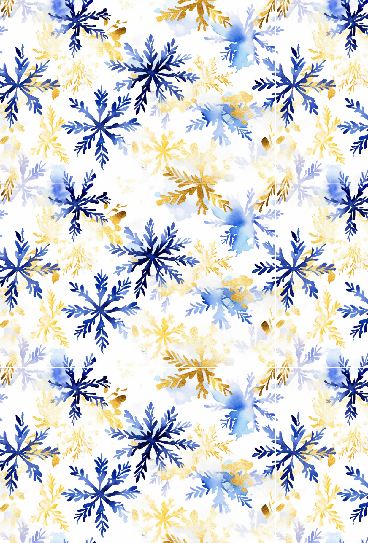 Christmas Blue and Gold Snowflake - TILLY'S TUBES