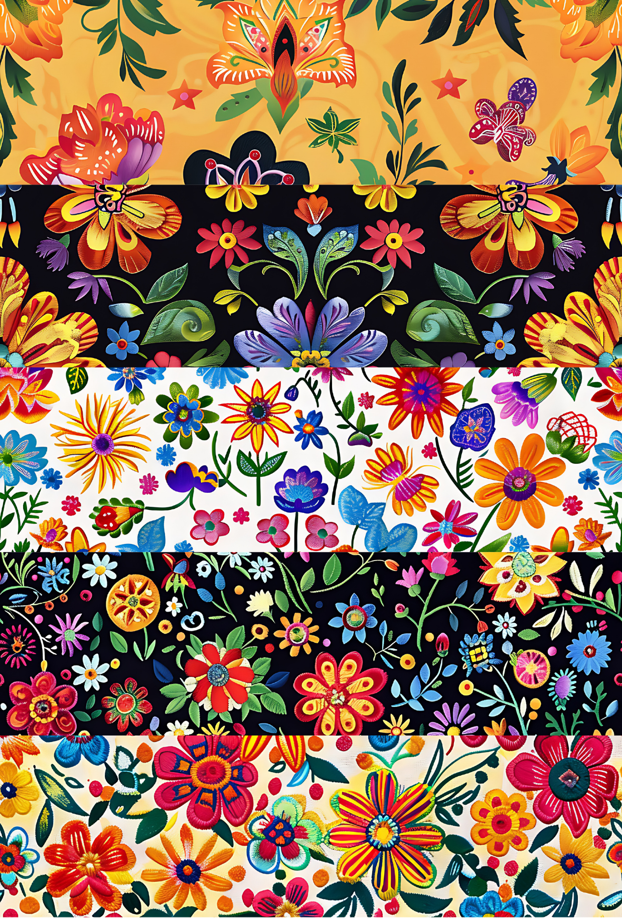 Mexican Floral Mixed Tape 4 - TILLY'S TUBES