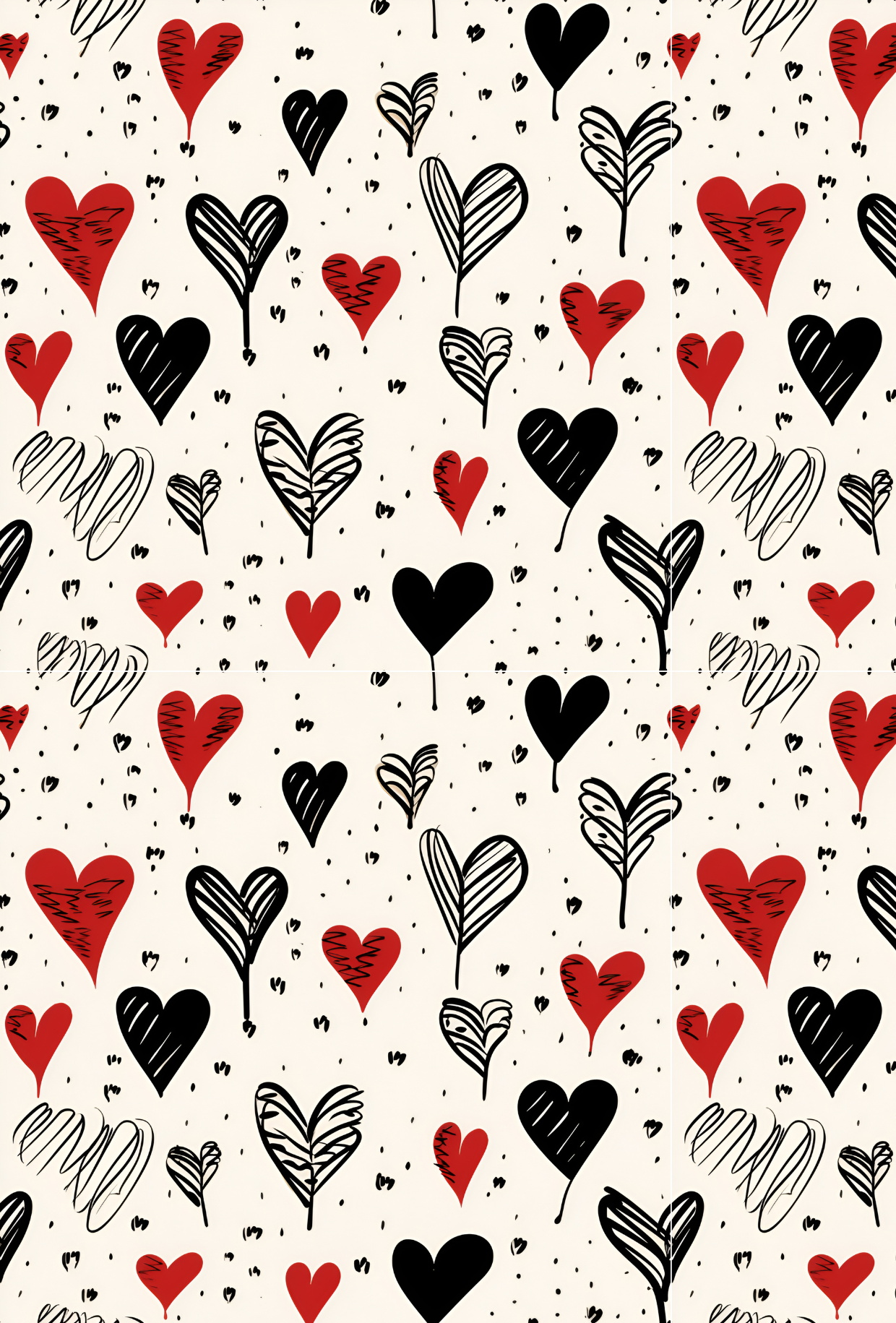Valentines Black and Red Hearts - TILLY'S TUBES