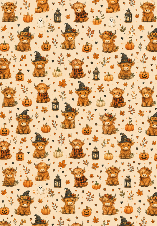 AUTUMN HIGHLAND COWS TAPE | PAD | PORT COVER
