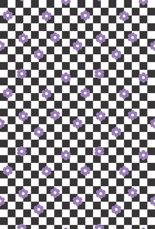 Checked With Purple Flowers - TILLY'S TUBES