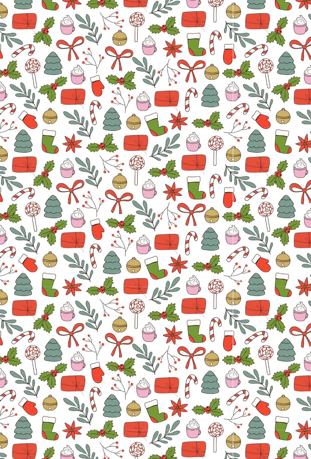 Christmas Pattern Tape Pad - TILLY'S TUBES