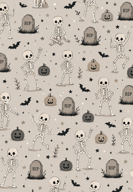 HALLOWEEN SKELETONS AND TOMBSTONES TAPE | PAD | PORT COVER