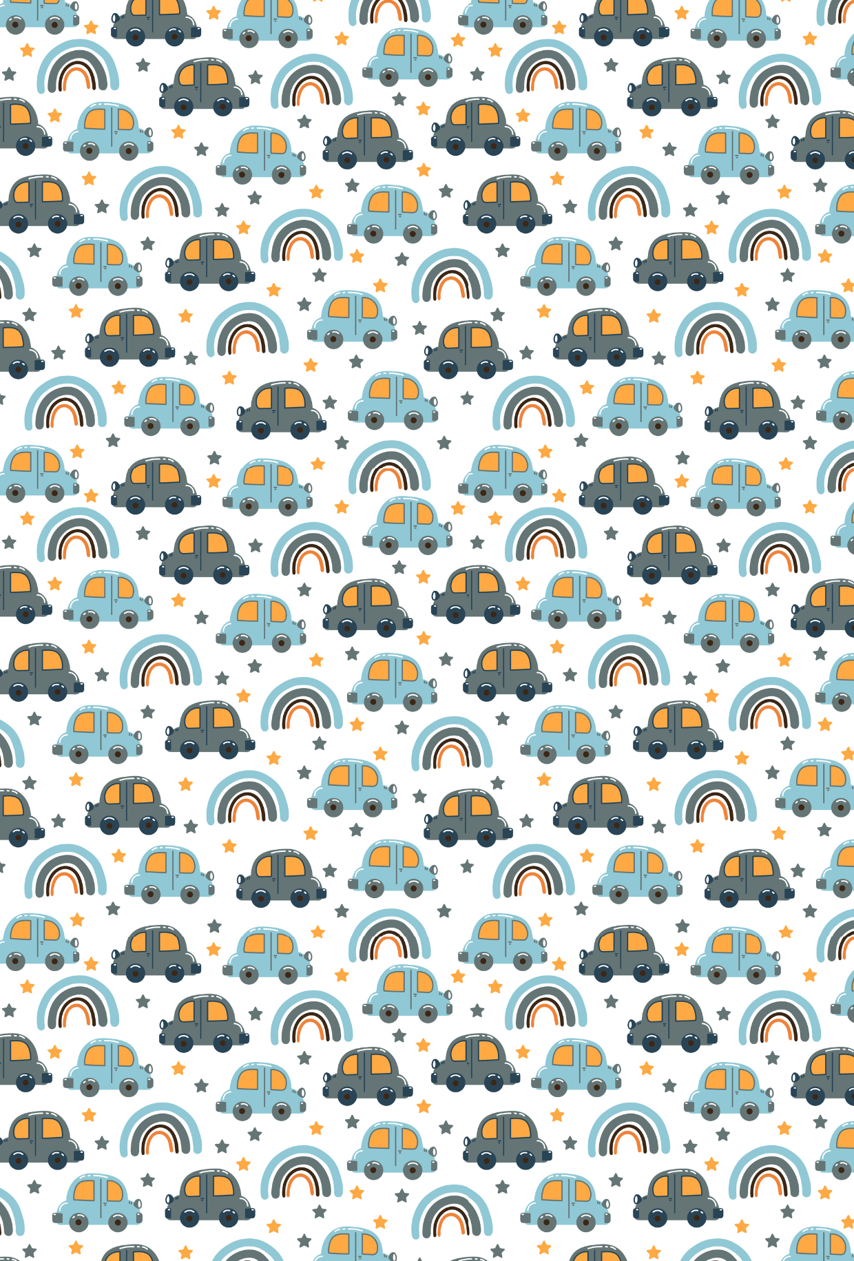 Cars and Rainbows Pattern Tape - TILLY'S TUBES