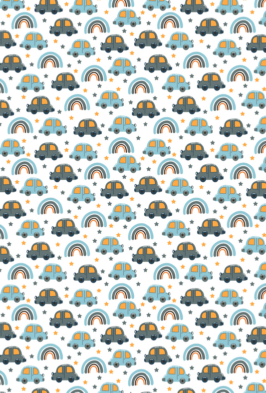Cars and Rainbows Pattern Tape - TILLY'S TUBES