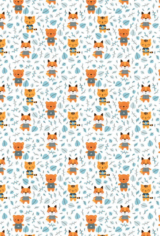 Animals with Blue Leaves Tape - TILLY'S TUBES