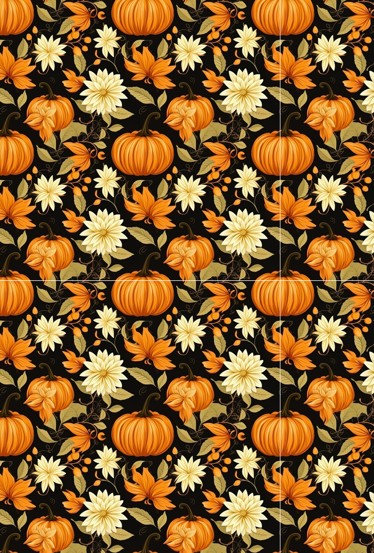 Autumn Pumpkins and flowers - TILLY'S TUBES