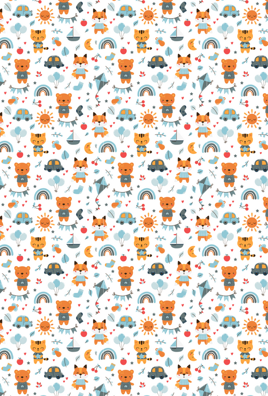 Cars and Animal Pattern Tape - TILLY'S TUBES