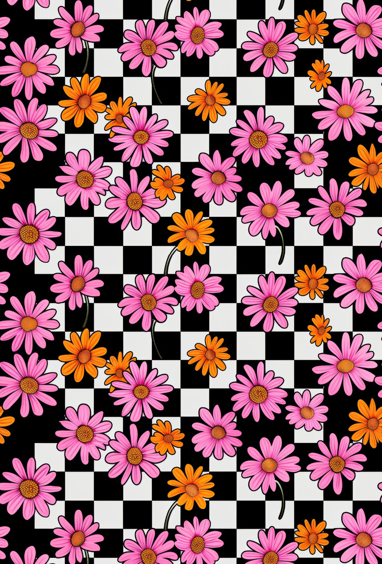 Checked With Large Flowers - TILLY'S TUBES
