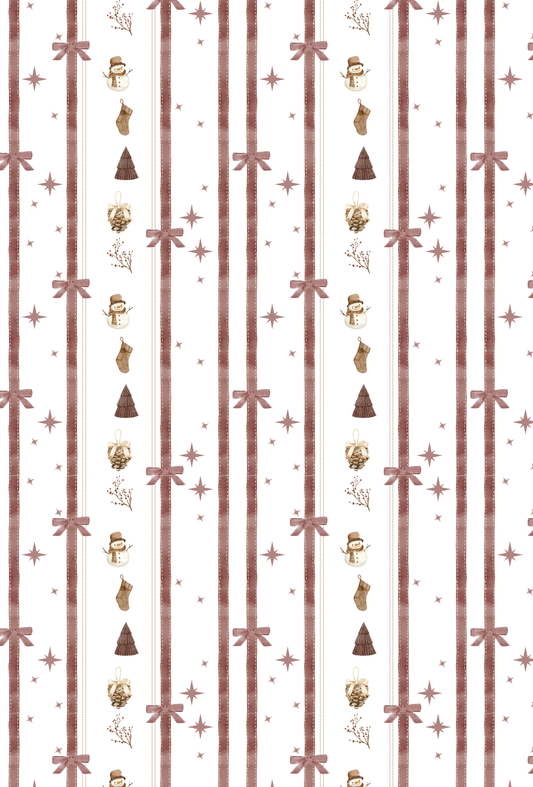 Christmas Ribbon Pattern - TILLY'S TUBES