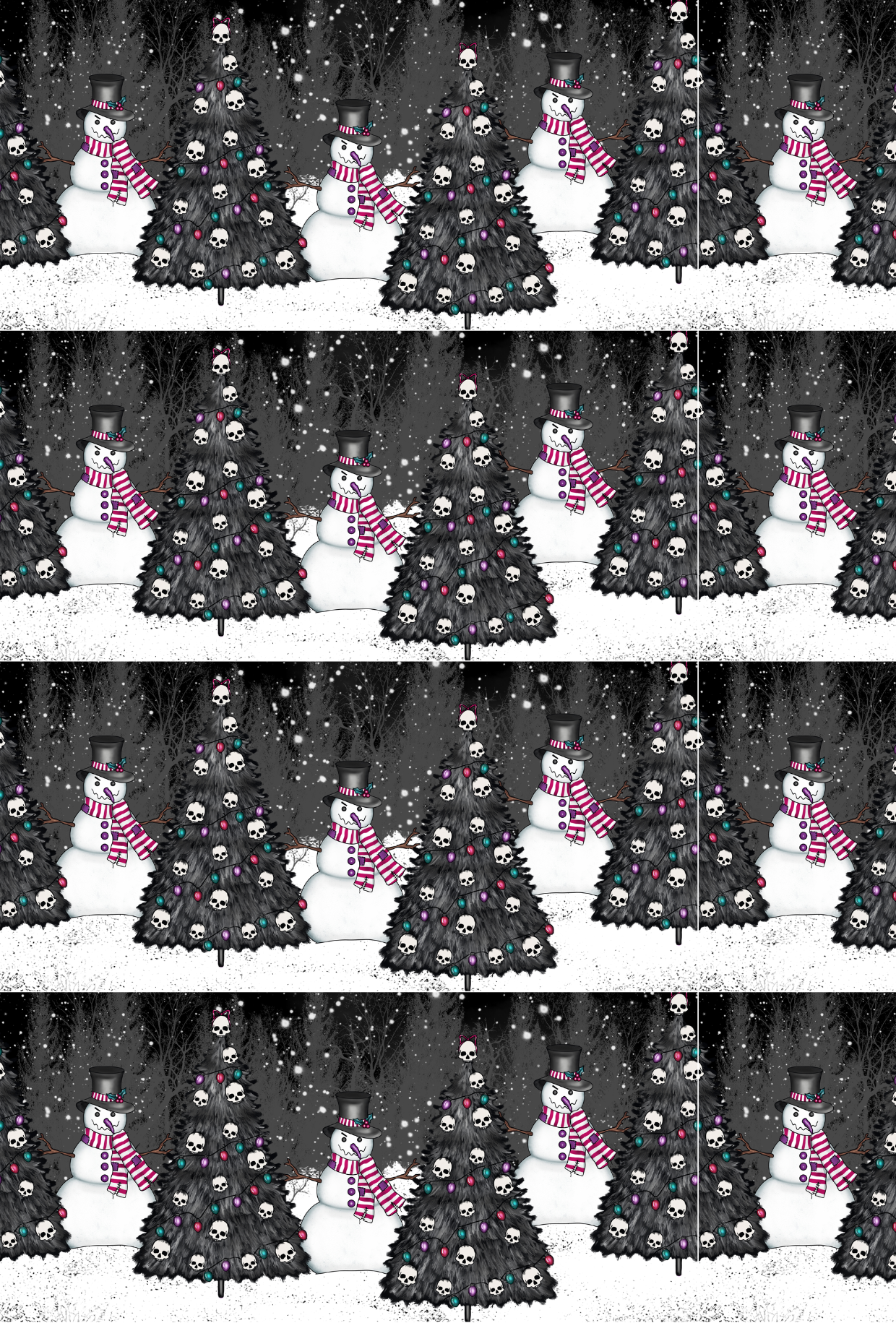 Christmas Skulls On Trees - TILLY'S TUBES