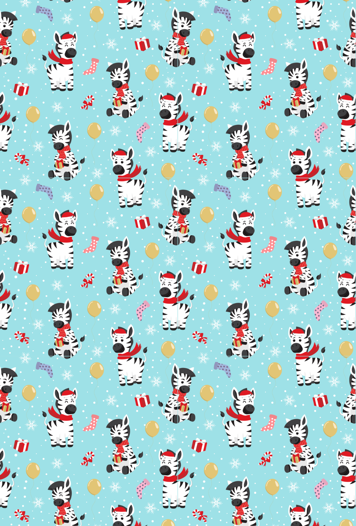 Christmas Zebras 3 - TILLY'S TUBES