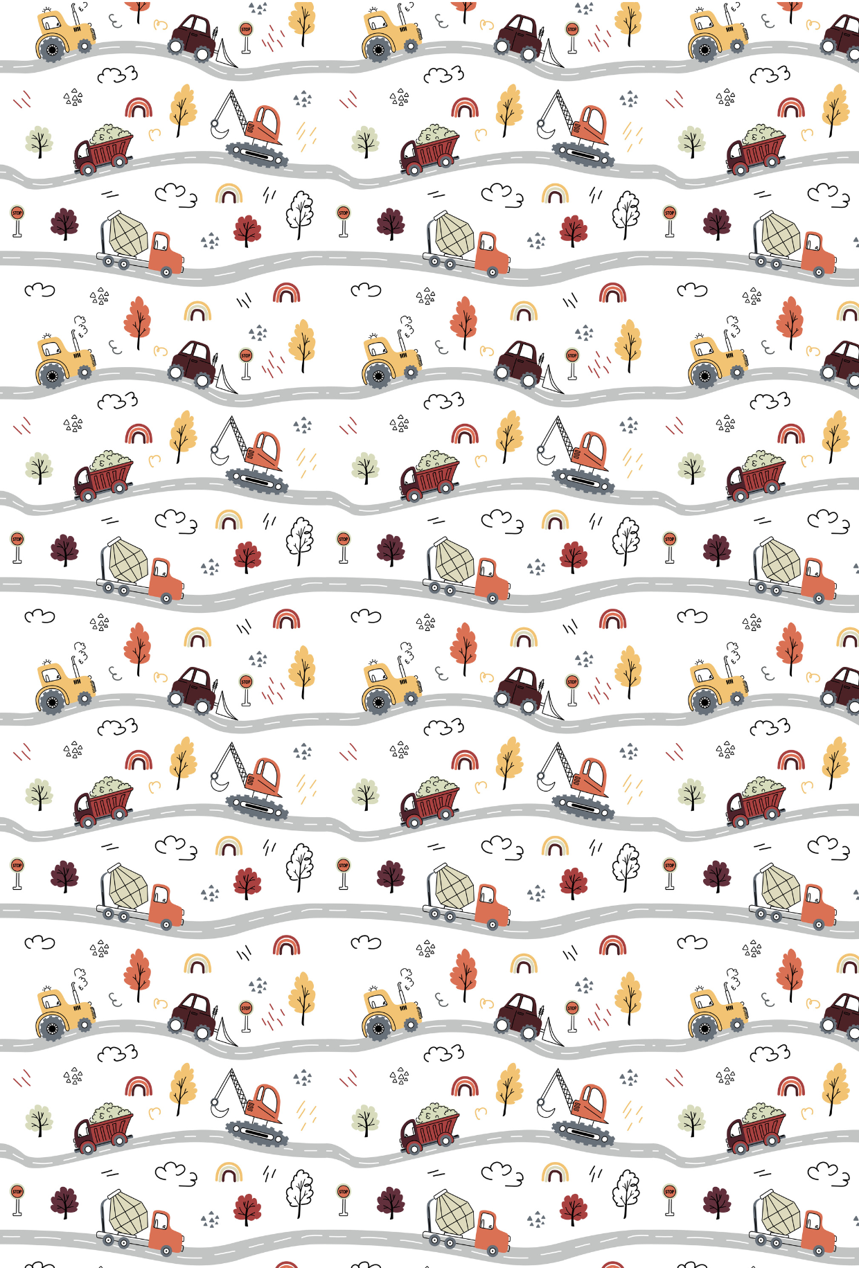 Construction Vehicles and Road - TILLY'S TUBES