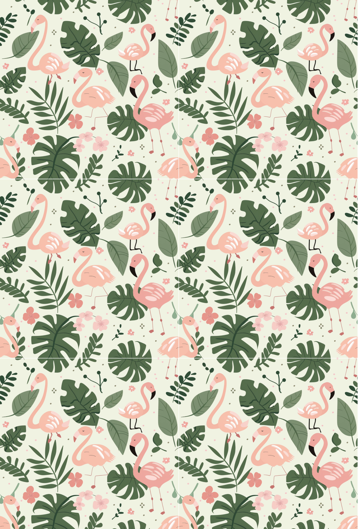 Flamingos with Leaves Tape - TILLY'S TUBES