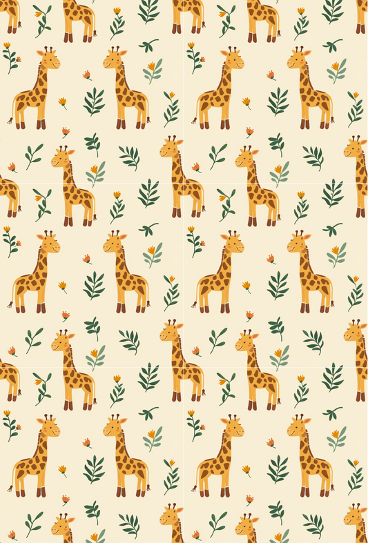 Giraffe Pattern with Flowers Tape - TILLY'S TUBES