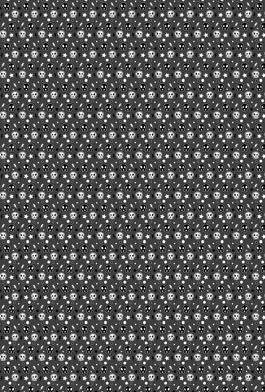 Halloween Black and White Skull Tape - TILLY'S TUBES