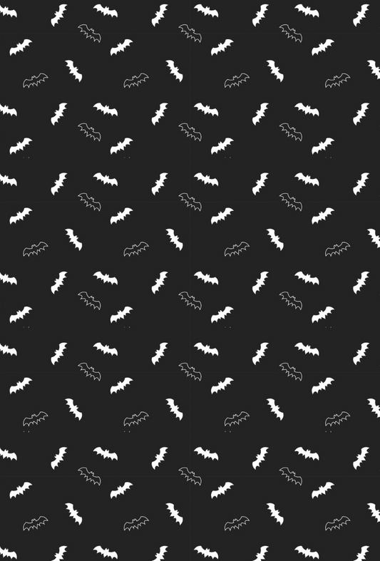 Halloween black and white bats - TILLY'S TUBES
