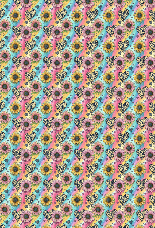 Leopard Print Hearts Sunflowers Bright - TILLY'S TUBES