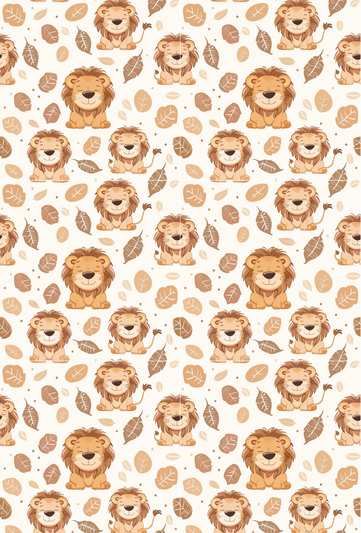 Lion Pattern with Leaves Tape - TILLY'S TUBES