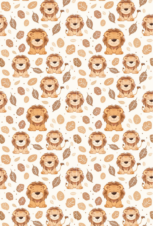 Lion Pattern with Leaves Tape - TILLY'S TUBES