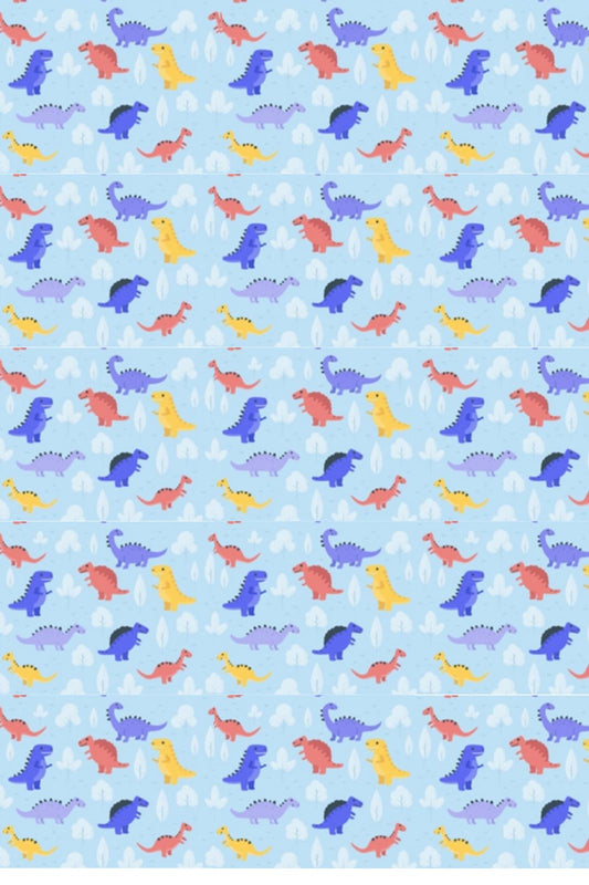 Multicoloured Dinosaur Tape - TILLY'S TUBES