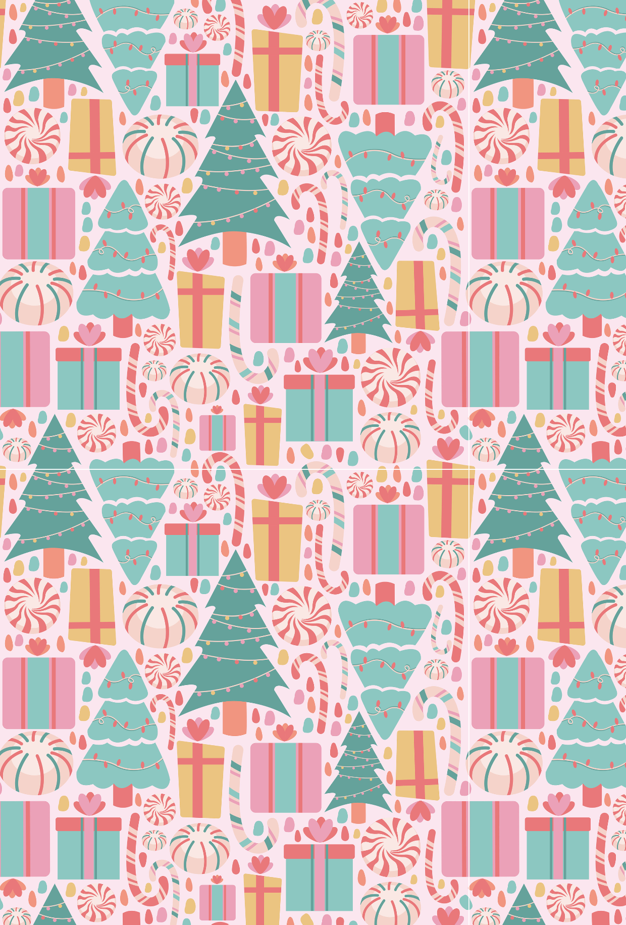 Pastel Christmas Tree Tape - TILLY'S TUBES