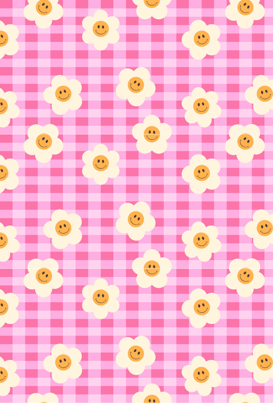Pink Gingham and Smiley Flowers - TILLY'S TUBES