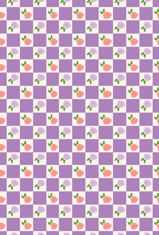 Purple Check and Flowers - TILLY'S TUBE