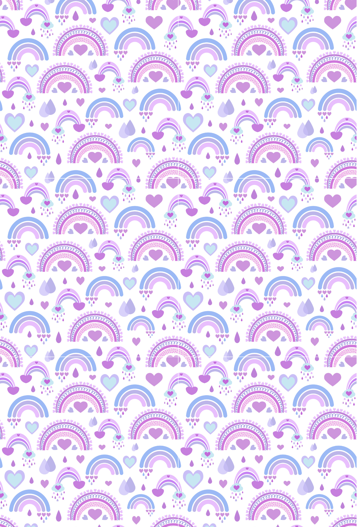 Purple Rainbows and Hearts - TILLY'S TUBES