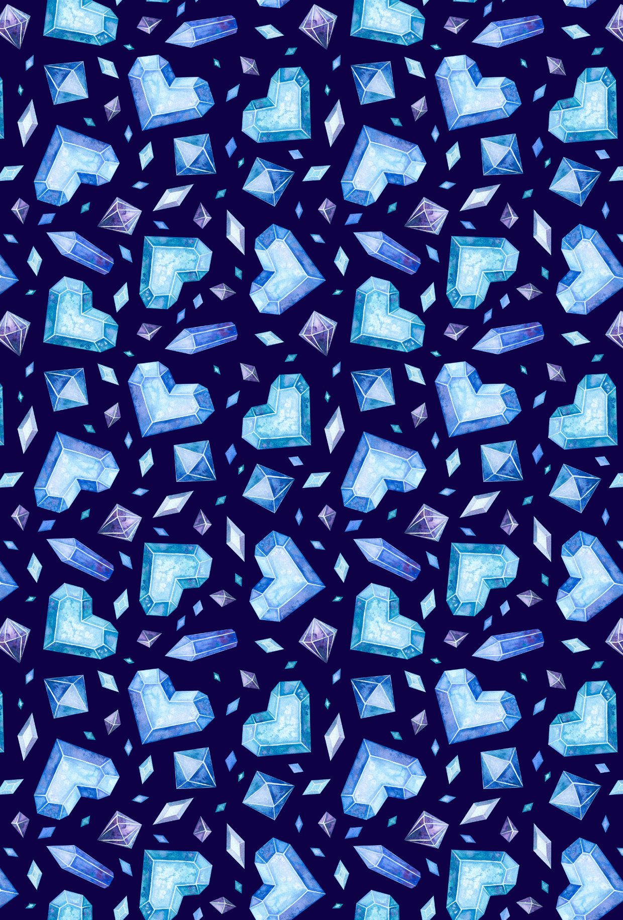 Valentines Blue Diamond Hearts - TILLY'S TUBES