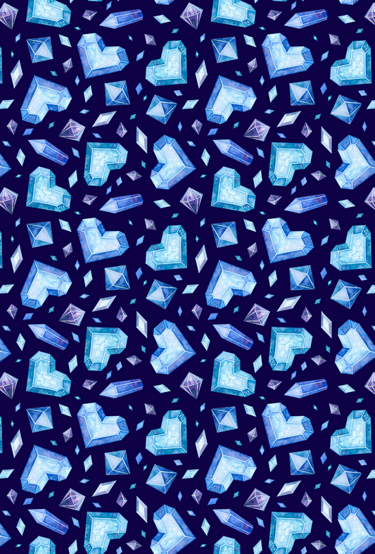 Valentines Blue Diamond Hearts - TILLY'S TUBES