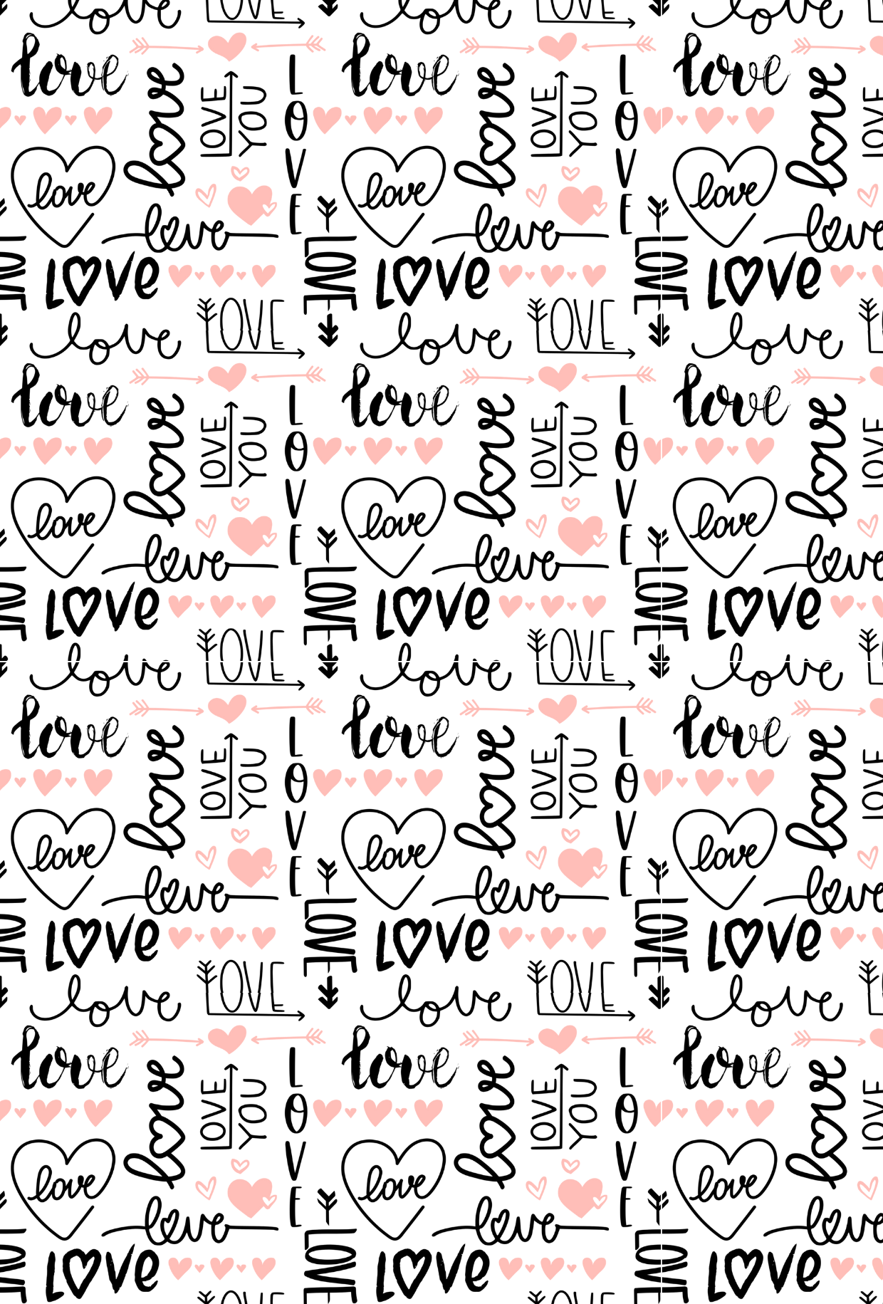 Valentines Love Pattern - TILLY'S TUBES