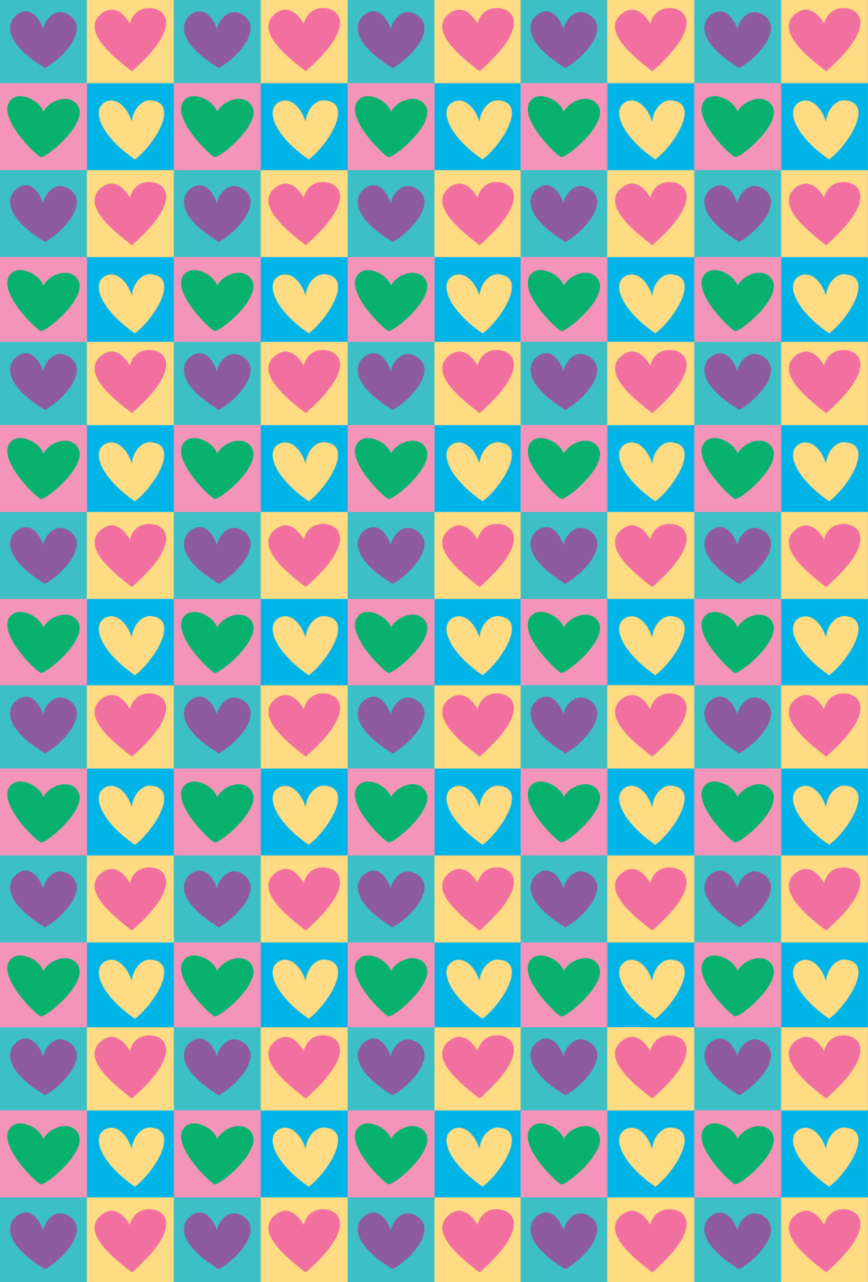 Valentines Mosaic Hearts - TILLY'S TUBES