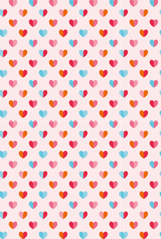 Valentines Two Coloured Hearts - TILLY'S TUBES