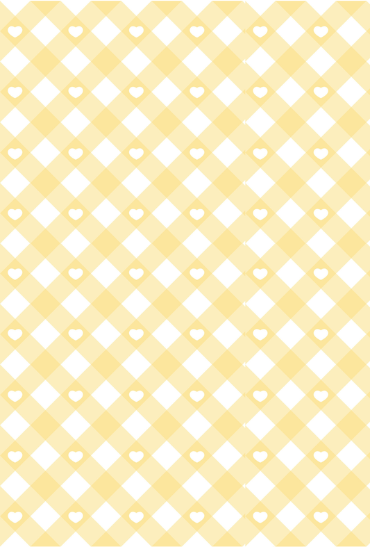 Valentines Yellow Gingham Hearts - TILLY'S TUBES